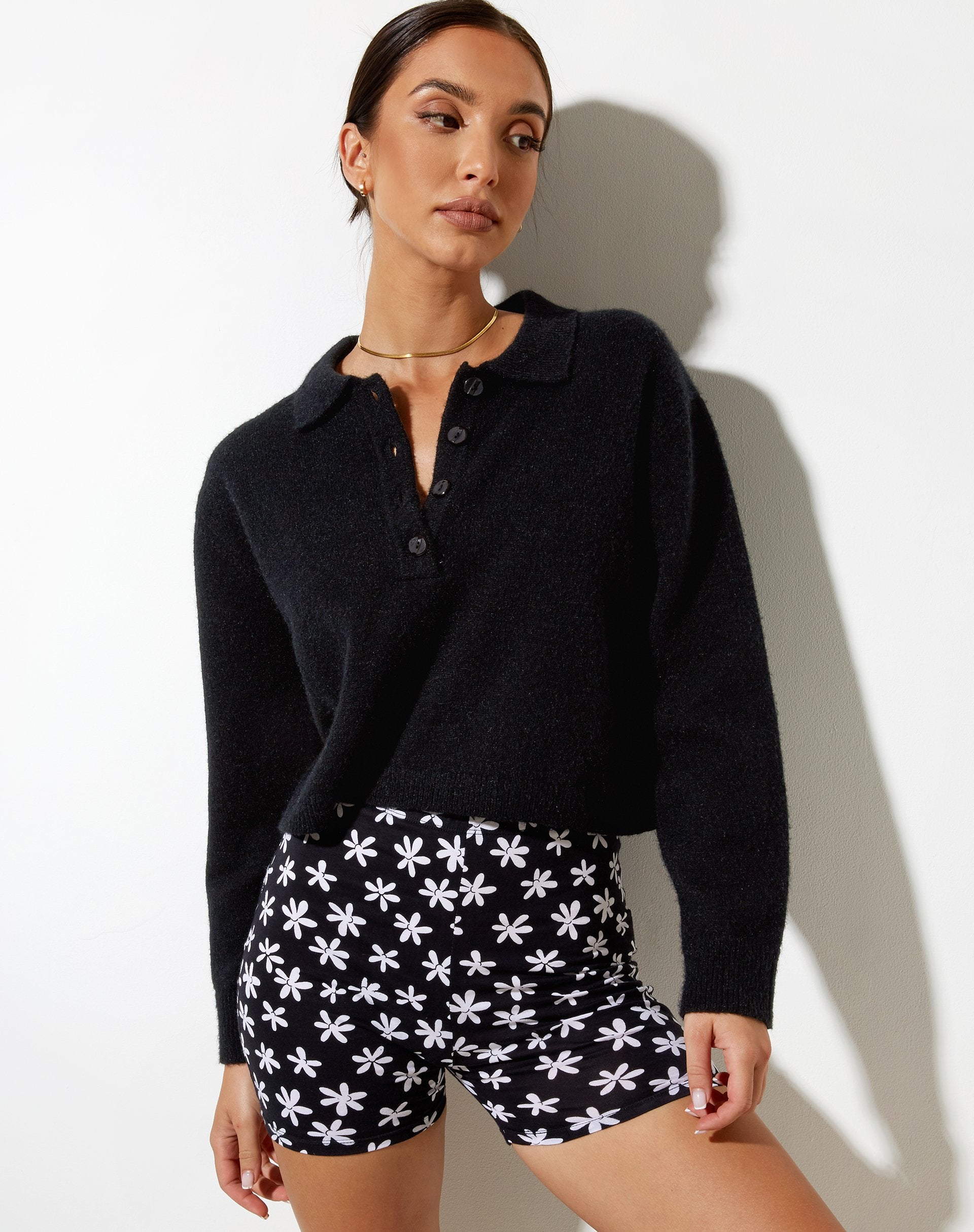 Immagine di Hot Pant in 90s Daisy Bianco e Nero