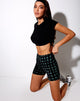Immagine di Hot Pant in Hidden Charm Nero e Menta Piperita