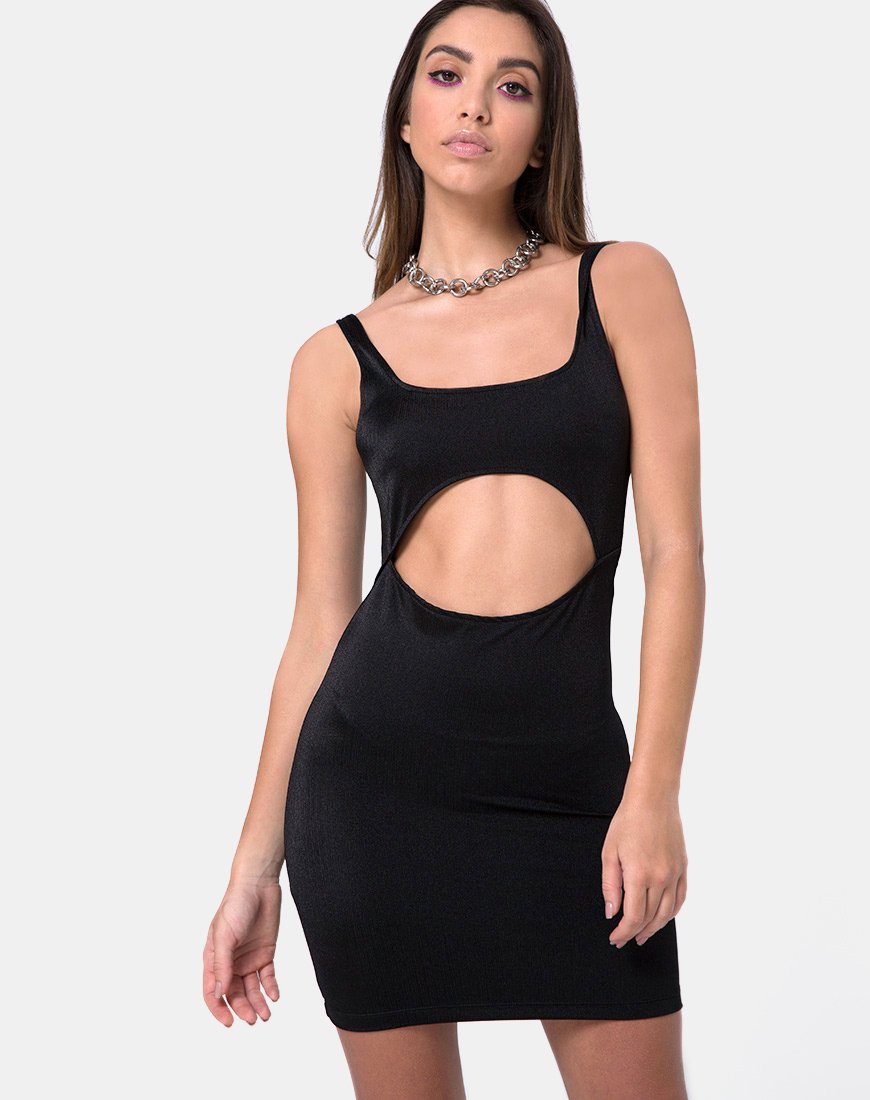 Abito Hulana in nylon spandex nero