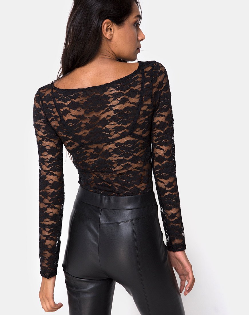 Corpetto Huriya in pizzo nero