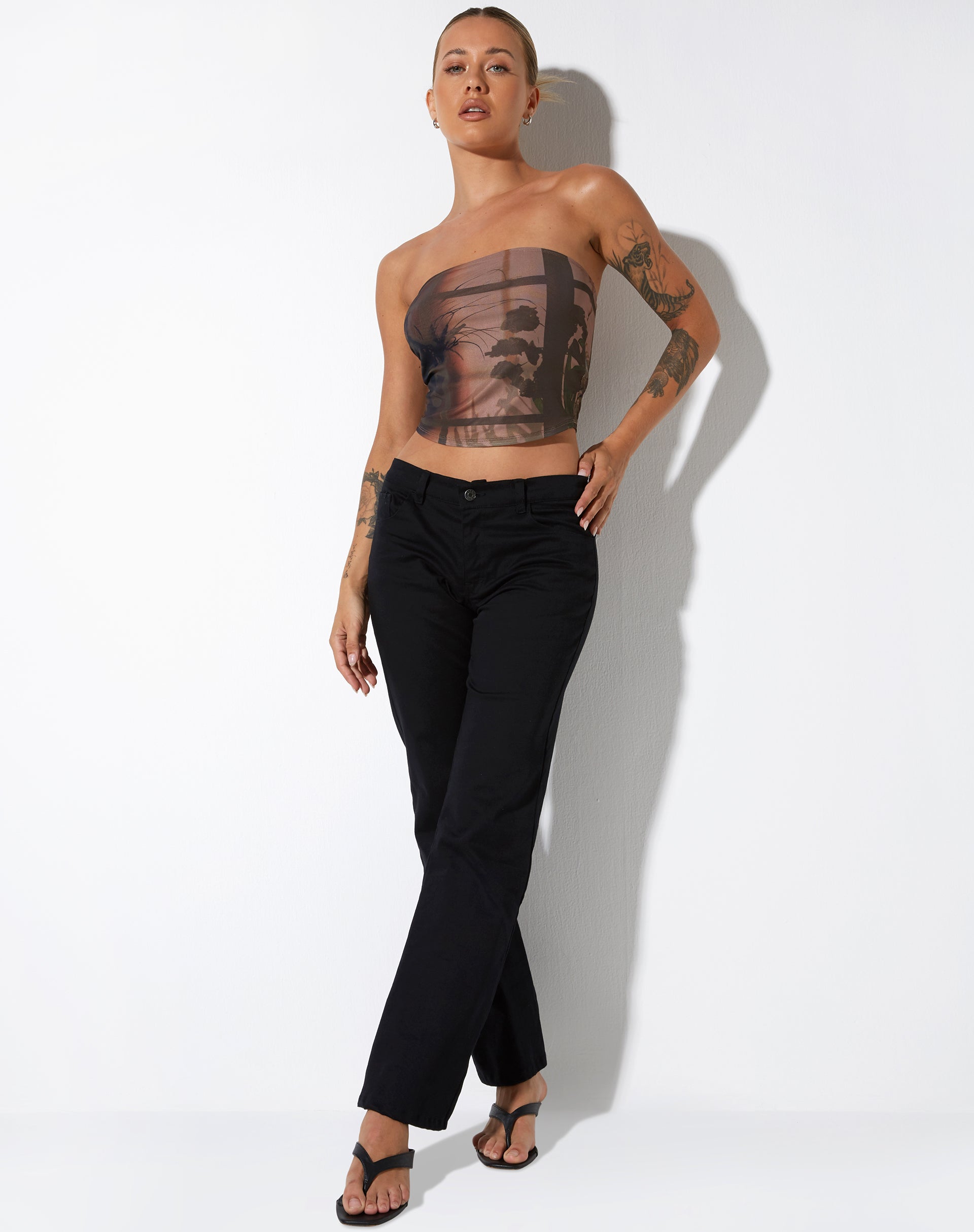 immagine di Iggy Crop Top in Foto Brown