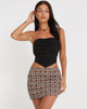 immagine di Ima Mini Skirt in 90s Geo Brown
