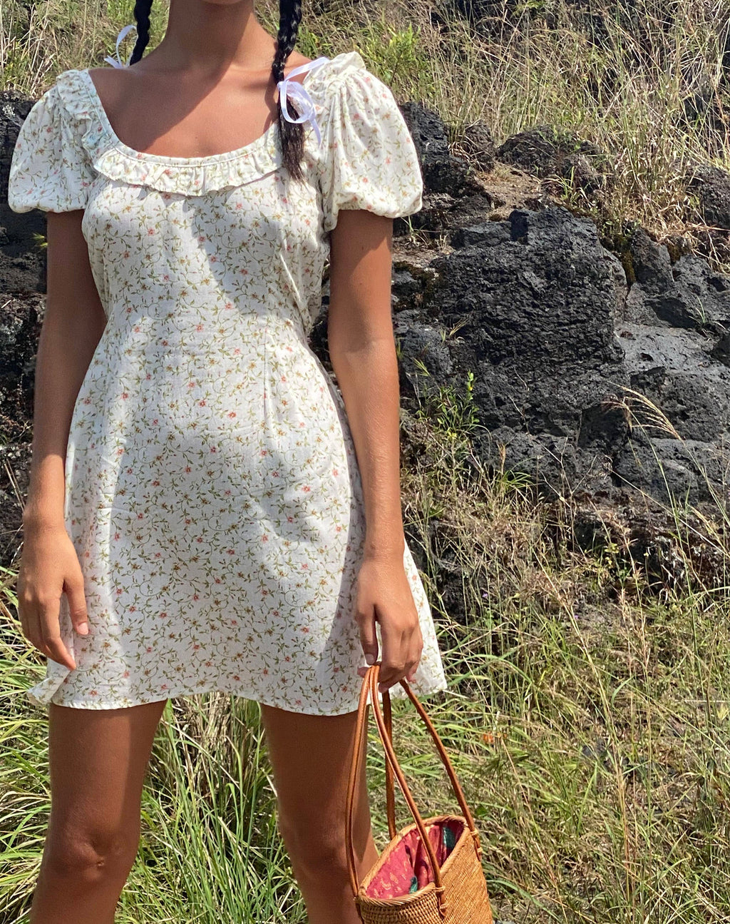 Mini abito Sasyana in Pretty Petal Ivory