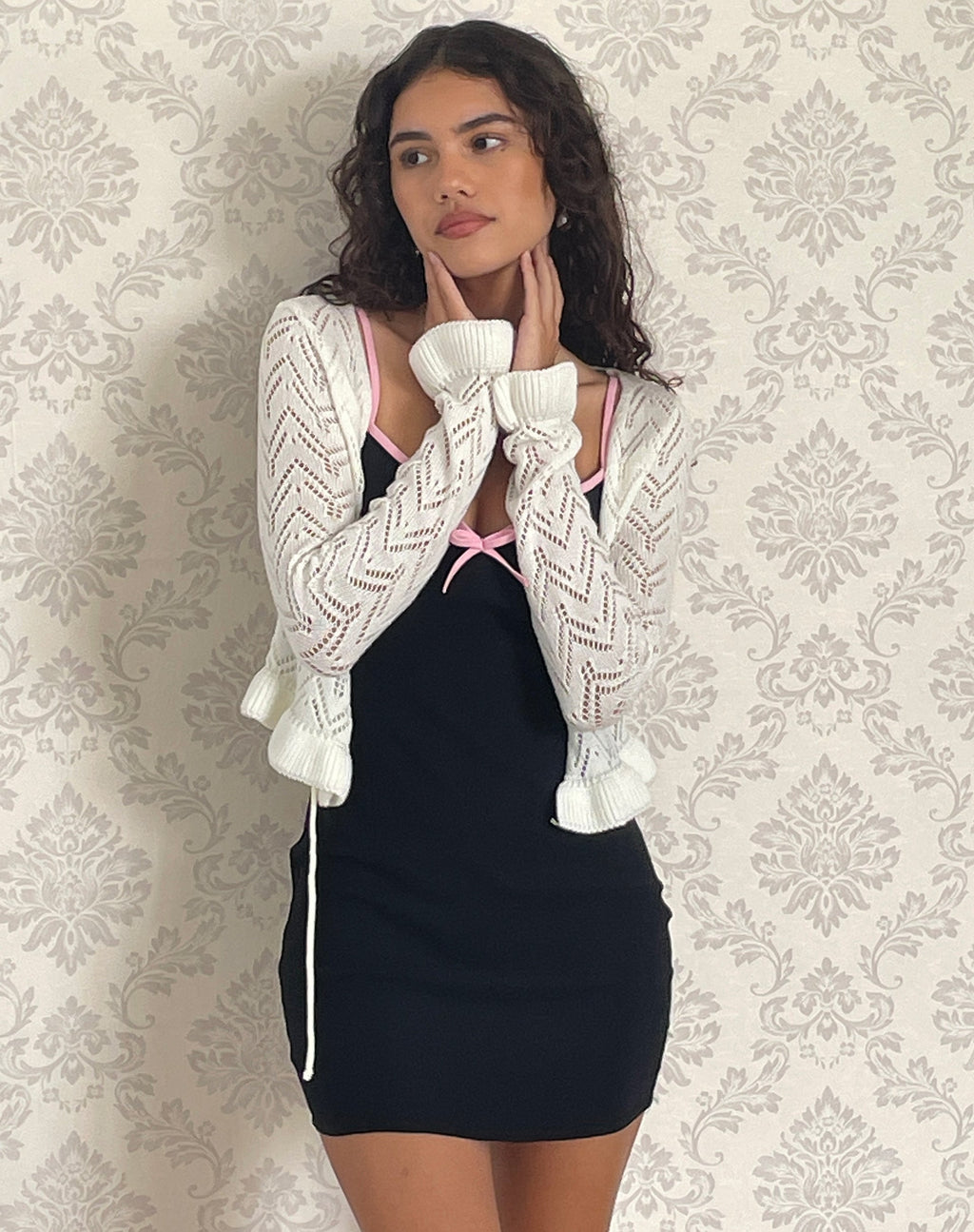 Vella Cardi in maglia avorio