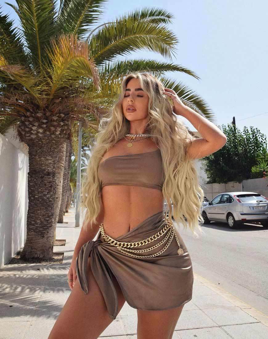 Immagine di Sarong Swim Skirt in Cocoa