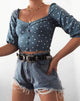 Immagine di Flory Crop Top in Skater Polka Blu