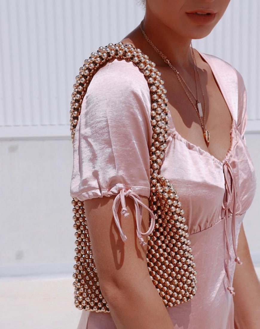 Immagine del vestito Guenette in raso Dusty Rose