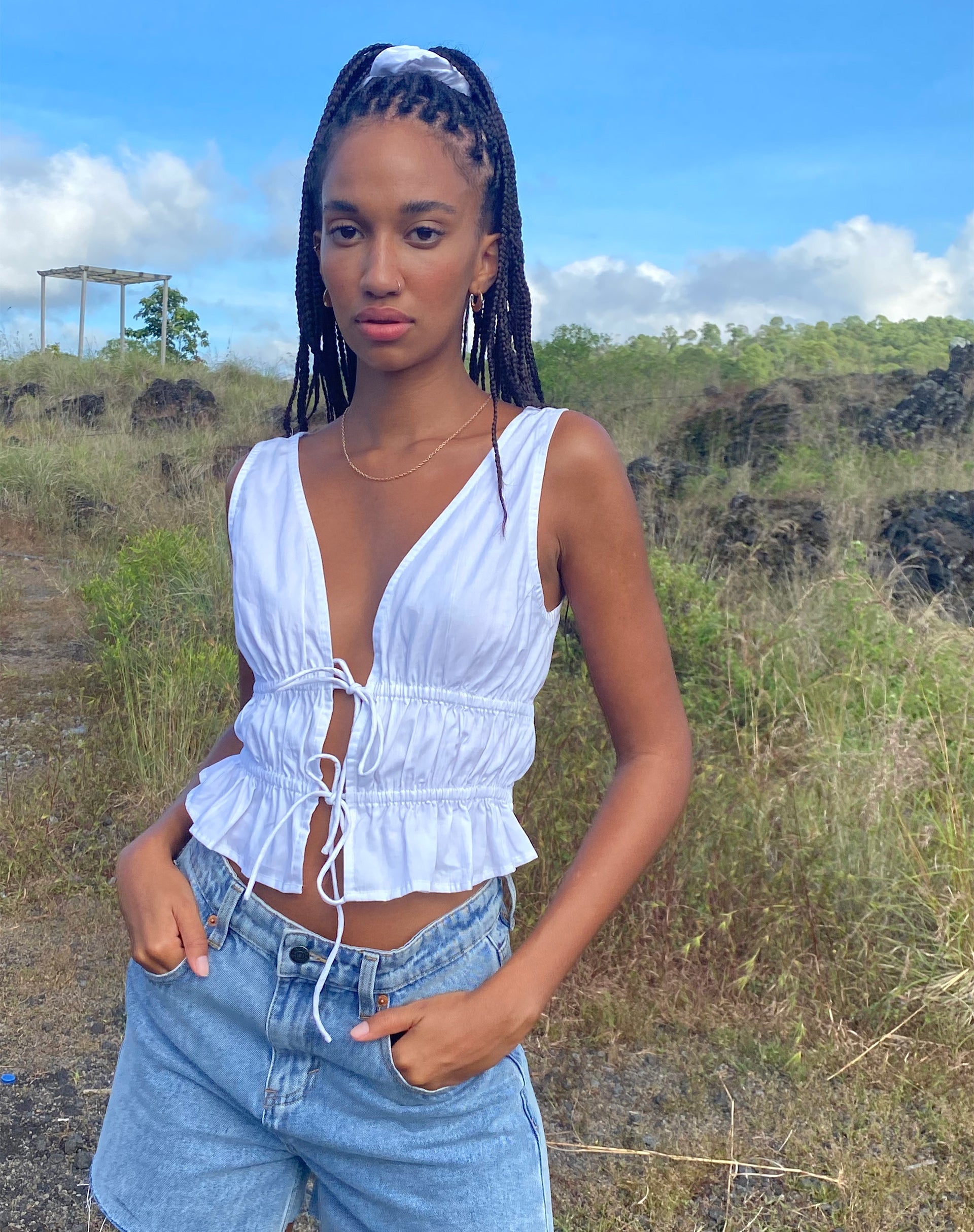 immagine di Kayson Crop Top in bianco