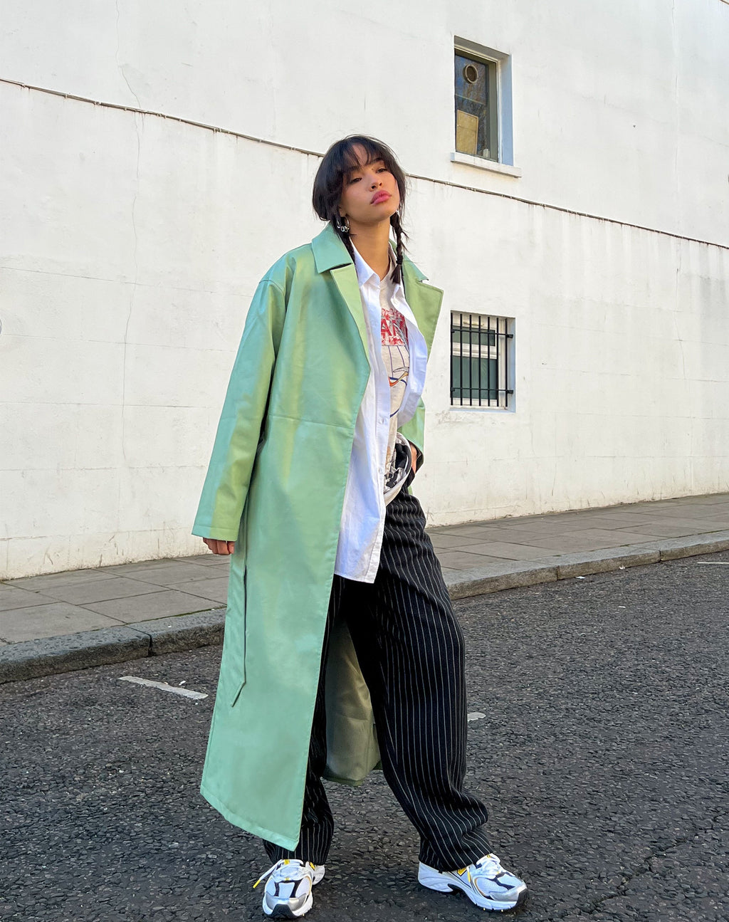 Trench Ejo in PU Mint