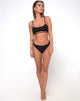 Immagine di Ina Bottom Bikini in Texture Nero