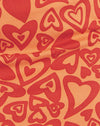  Cuore retrò arancione