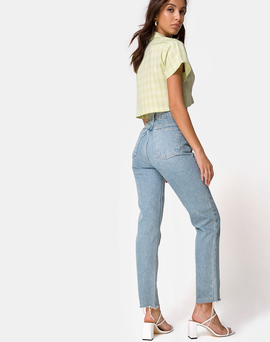 Immagine di Indiana Cropped Shirt in salvia check