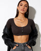 Immagine di Ineke Crop Top in Rib Perla Annerita