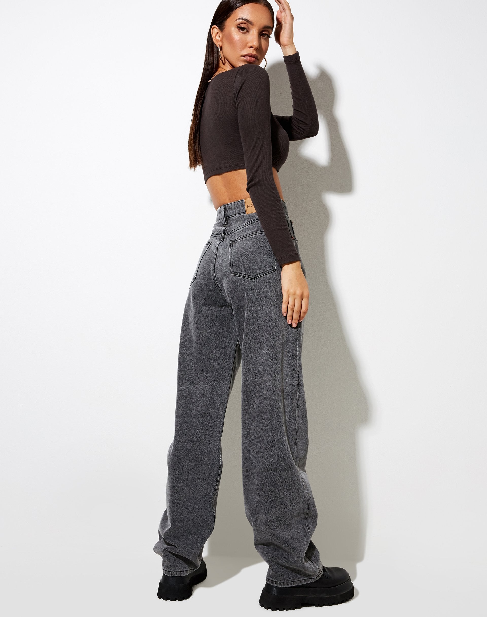 Immagine di Ineke Crop Top in Rib Perla Annerita