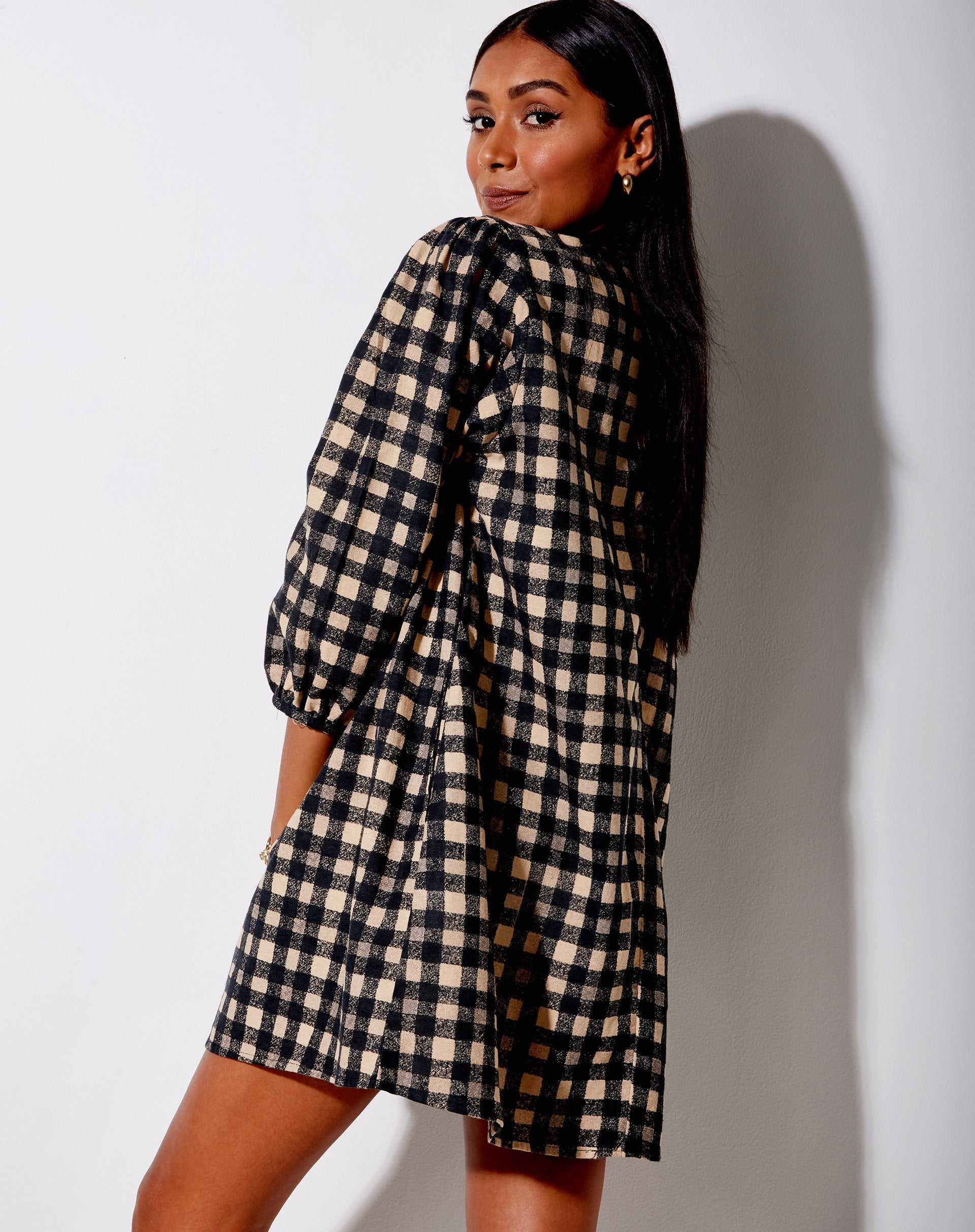 Immagine di Isha Mini Dress in 90s Grunge Check