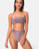 Immagine di Izarla Bikini Tube Top in glitter canna di fucile