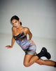 Izaty - Vestito Bodycon in raso Petrol Ombre