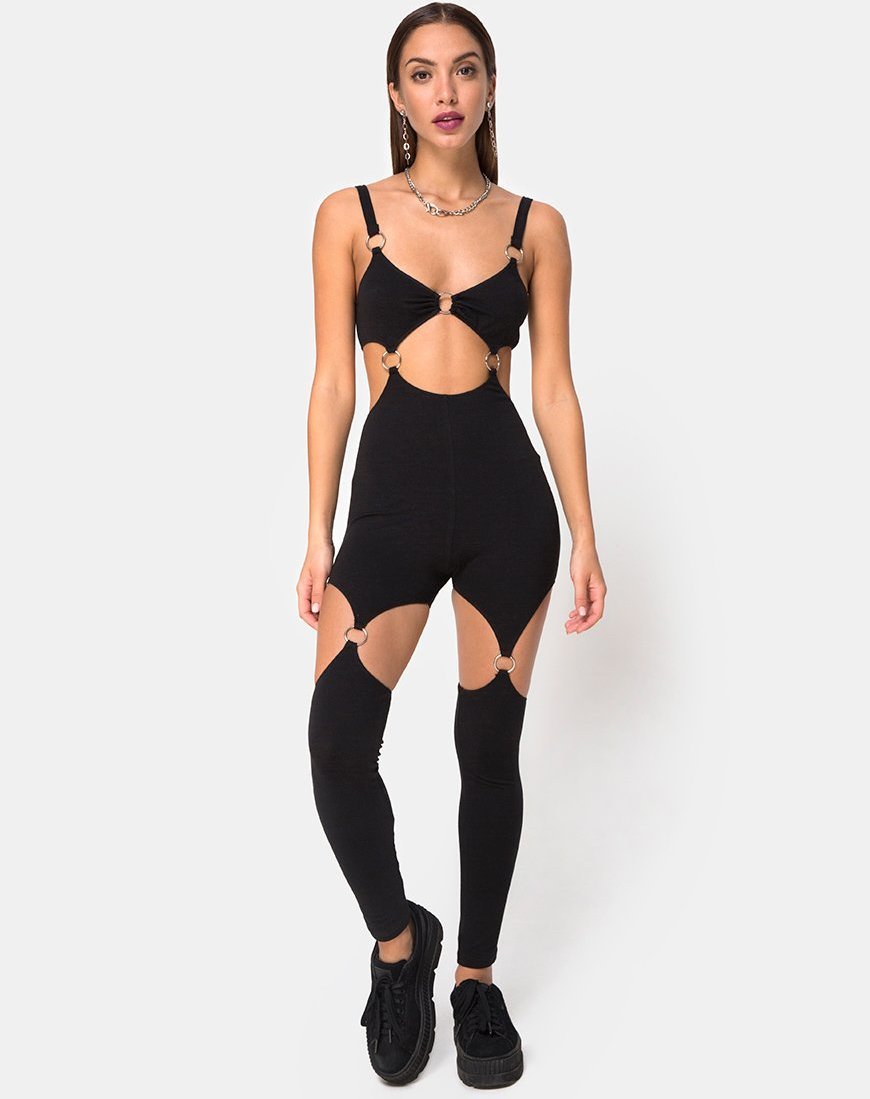 Immagine di Jaca Cutout Unitard in nero