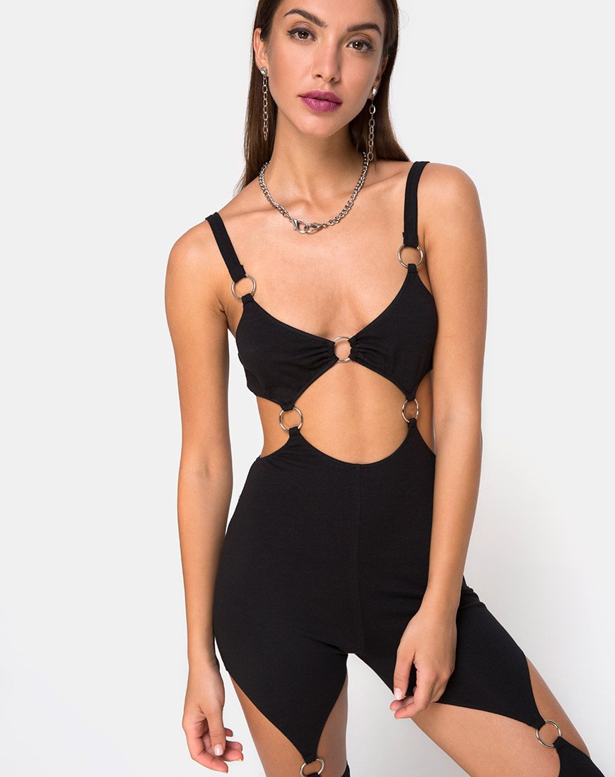 Immagine di Jaca Cutout Unitard in nero