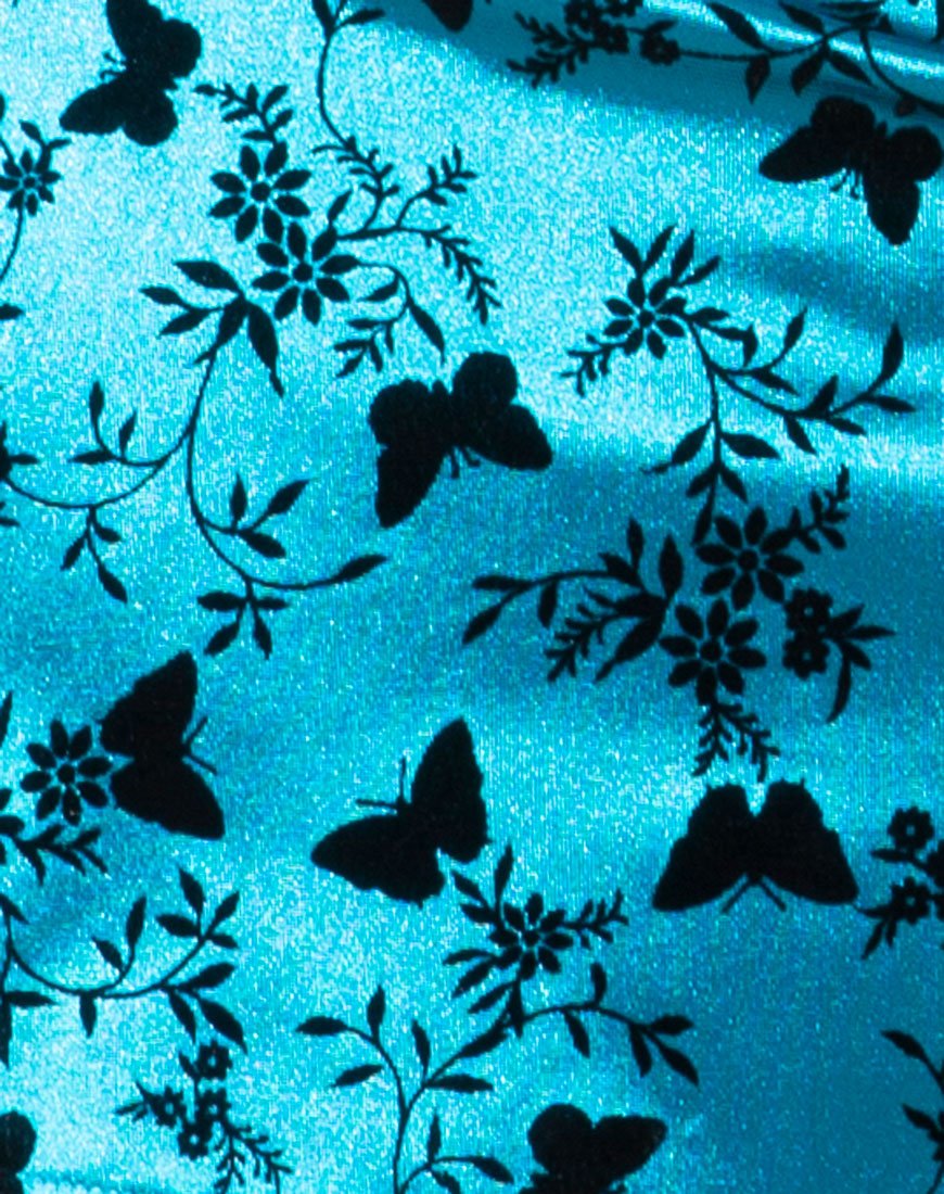 Immagine di Jacki Crop Top in Butterfly Bloom Blu