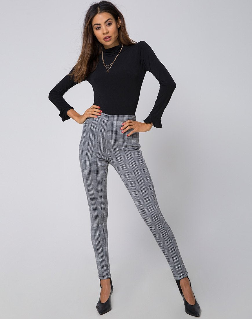 Pantaloni Jada in Charles Check Grigio