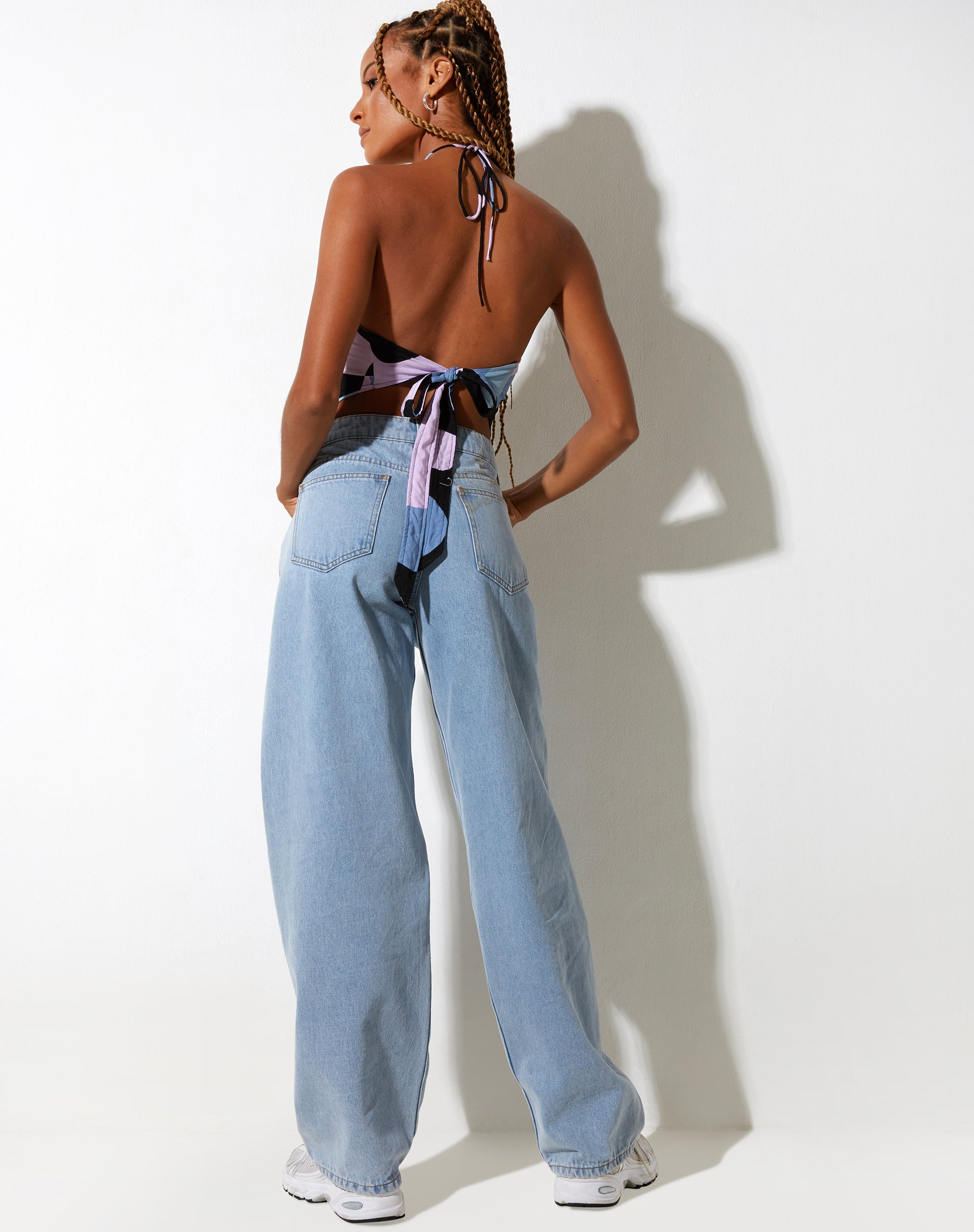 Top Jaira in viola astratto