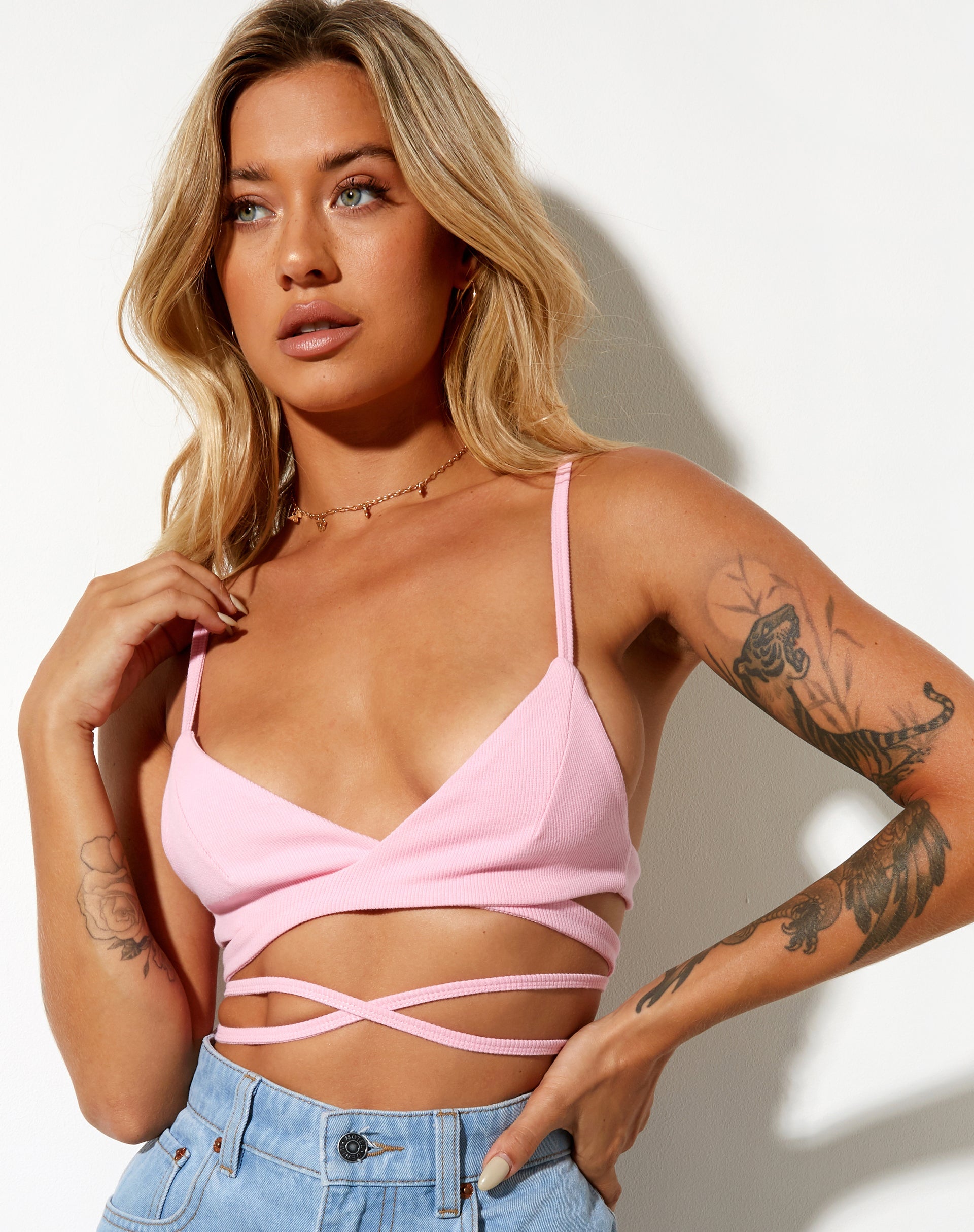 Immagine di Jamaria Bralette Top in rosa baby