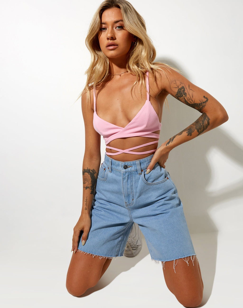 Top Jamaria Bralette in rosa baby