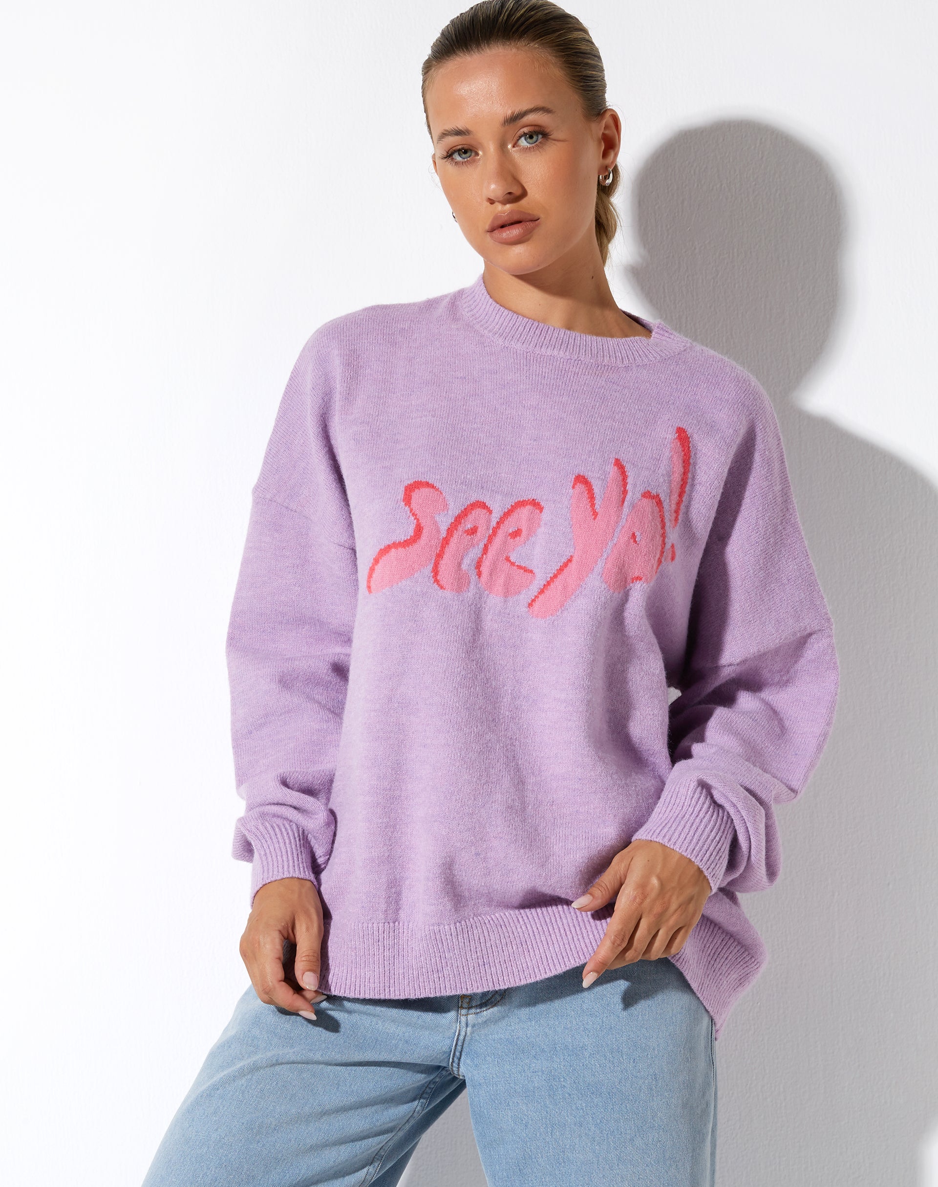 IMMAGINE DEL MAGLIONE Jamin in maglia lilla See Ya