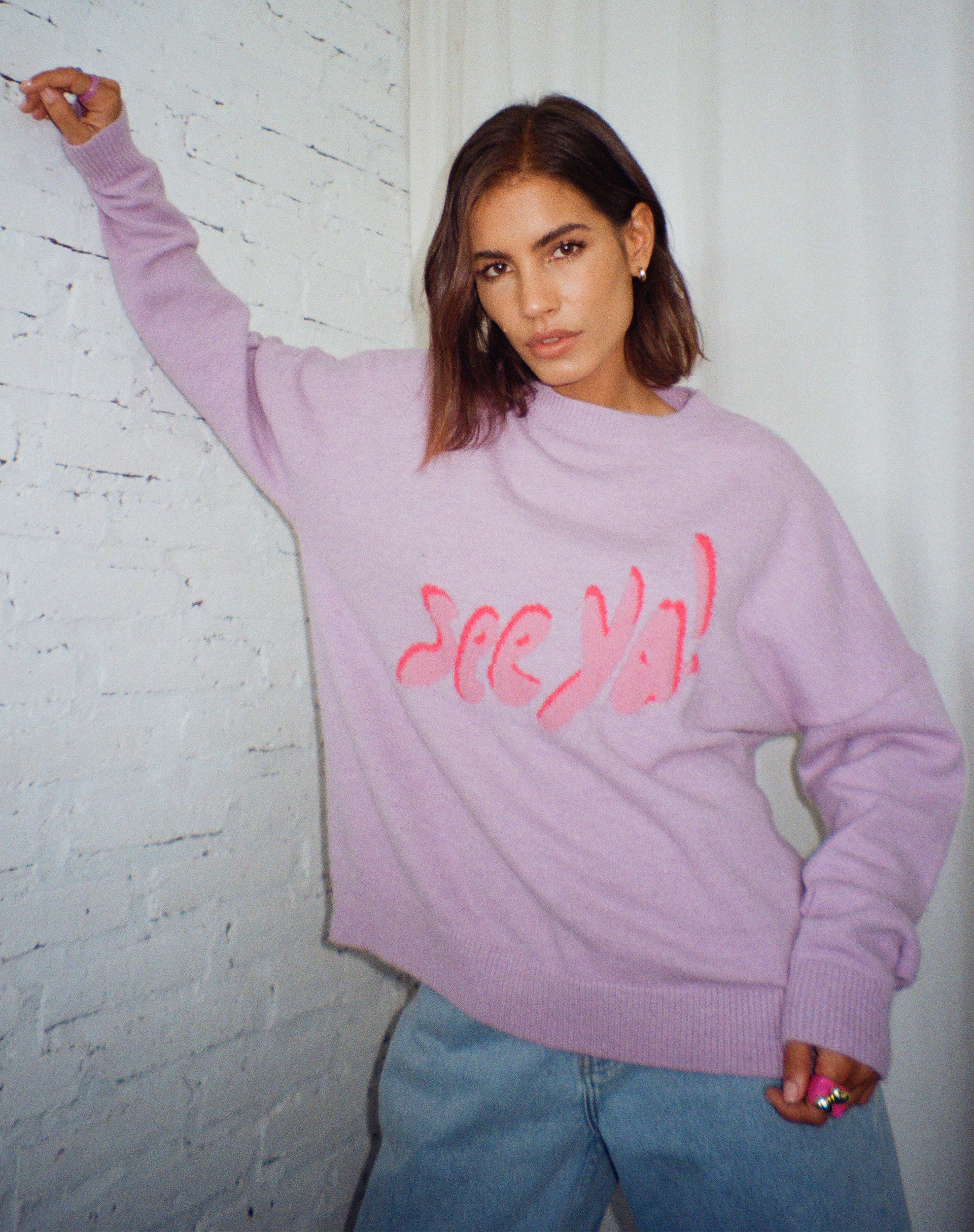 IMMAGINE DEL MAGLIONE Jamin in maglia lilla See Ya