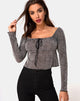 Immagine di Janina Top in Leopardo Ditsy Grigio Flock