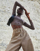 Immagine di Sahila Crop Top in Mini Check Chocolate
