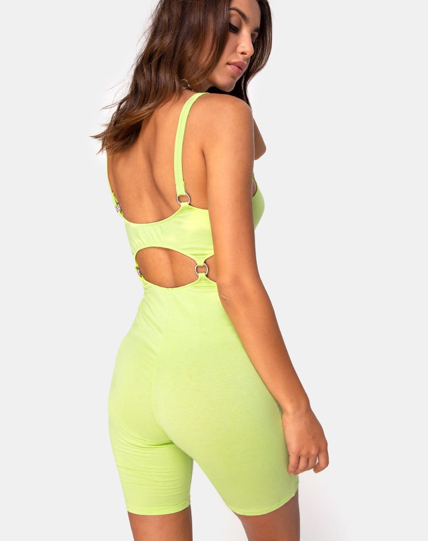 Jaso, body con ritaglio in lime