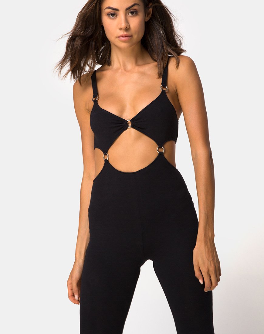 Immagine di Jasola Cutout Unitard in Nero