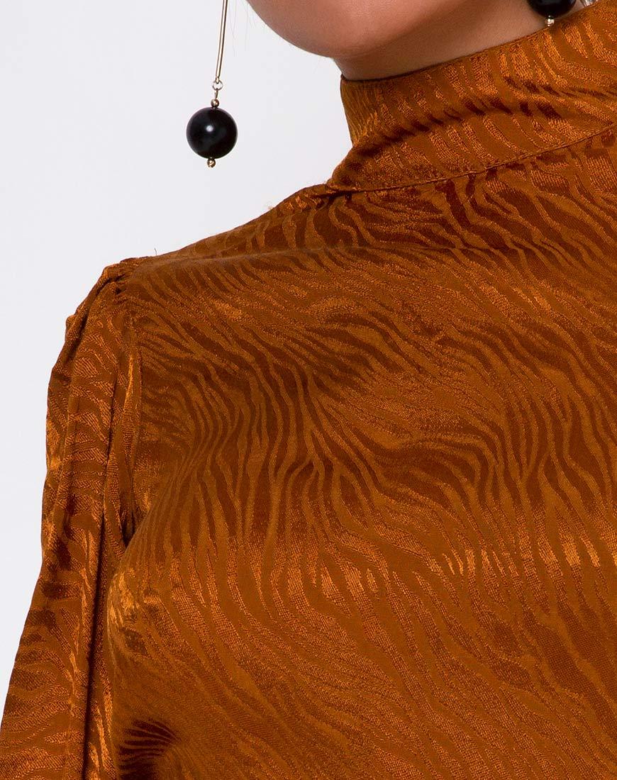 Immagine di Jasty Crop Top in satin Zebra Golden Coral
