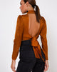 Immagine di Jasty Crop Top in satin Zebra Golden Coral