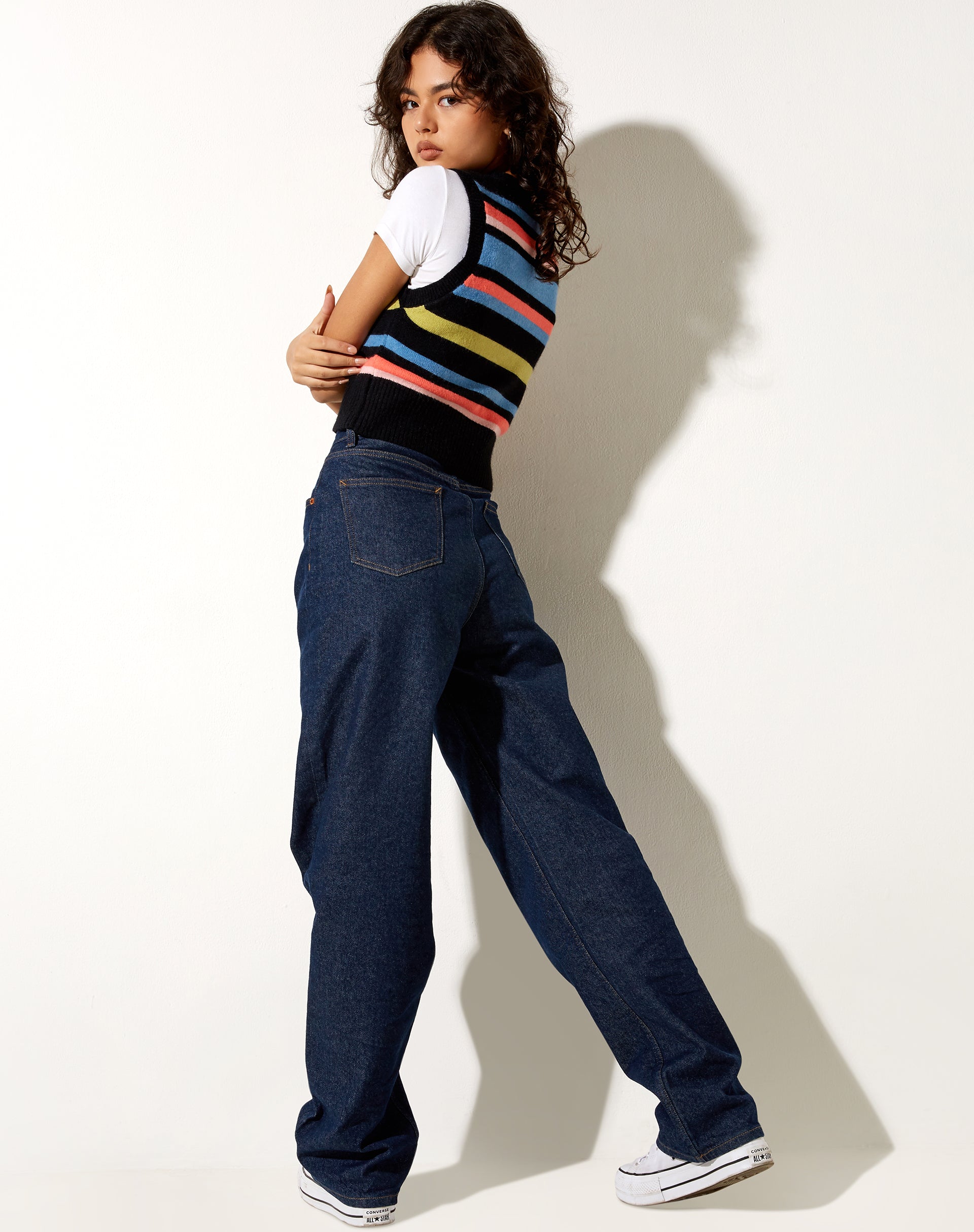 Immagine di Jaya Gilet in Multi Stripe Blu Nero