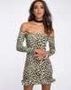 Immagine di Jazzie Off the Shoulder Dress in Cheetah