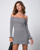 Immagine di Jazzie Off The Shoulder Dress in Dogtooth