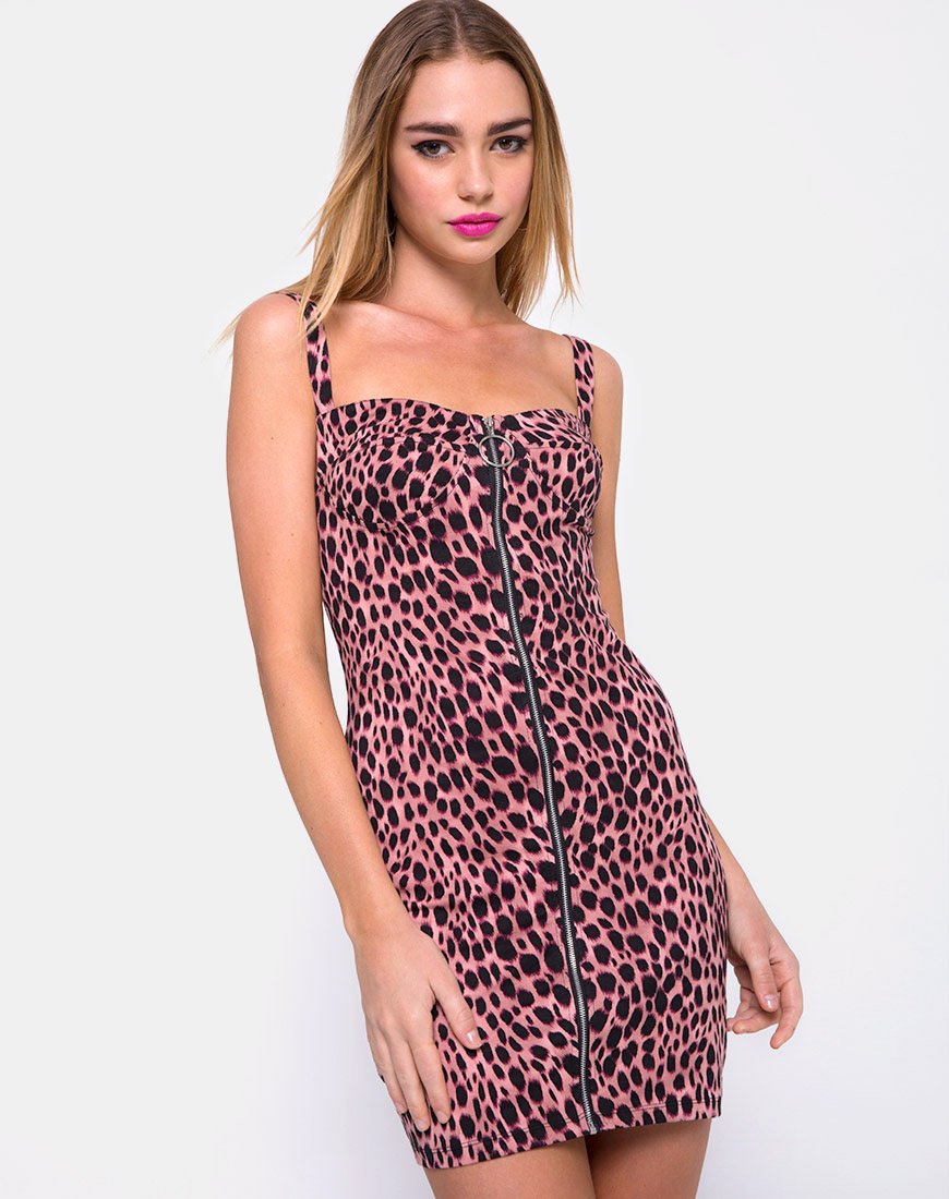 Immagine del vestito Jedden in ghepardo rosa