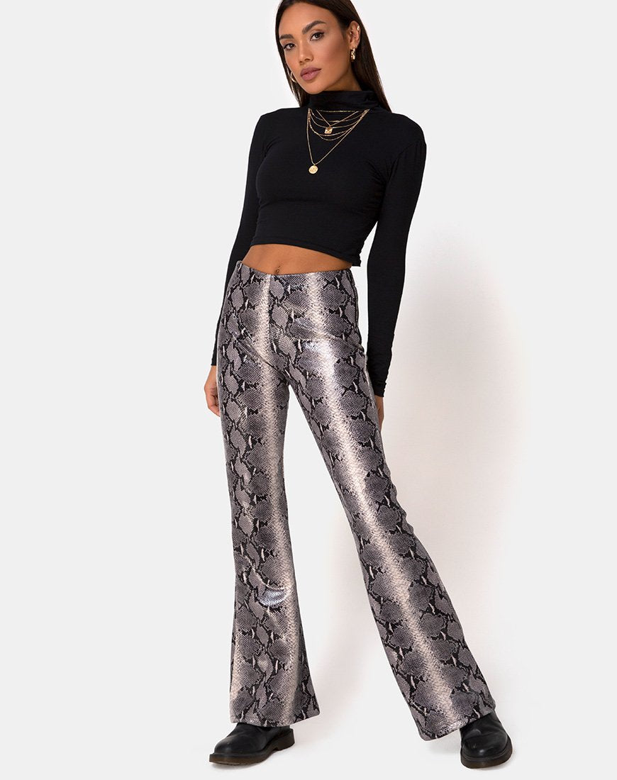 Immagine di Jeden Pantaloni in PU Beige Snake