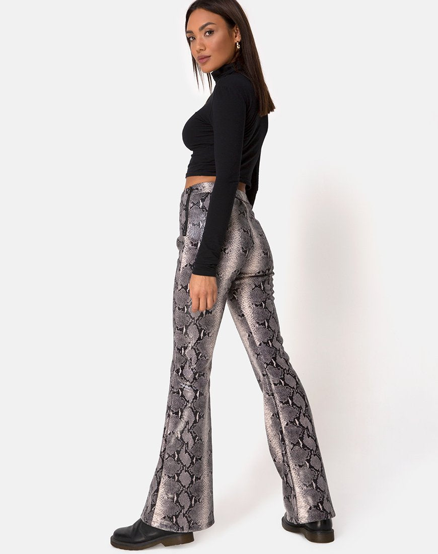 Immagine di Jeden Pantaloni in PU Beige Snake