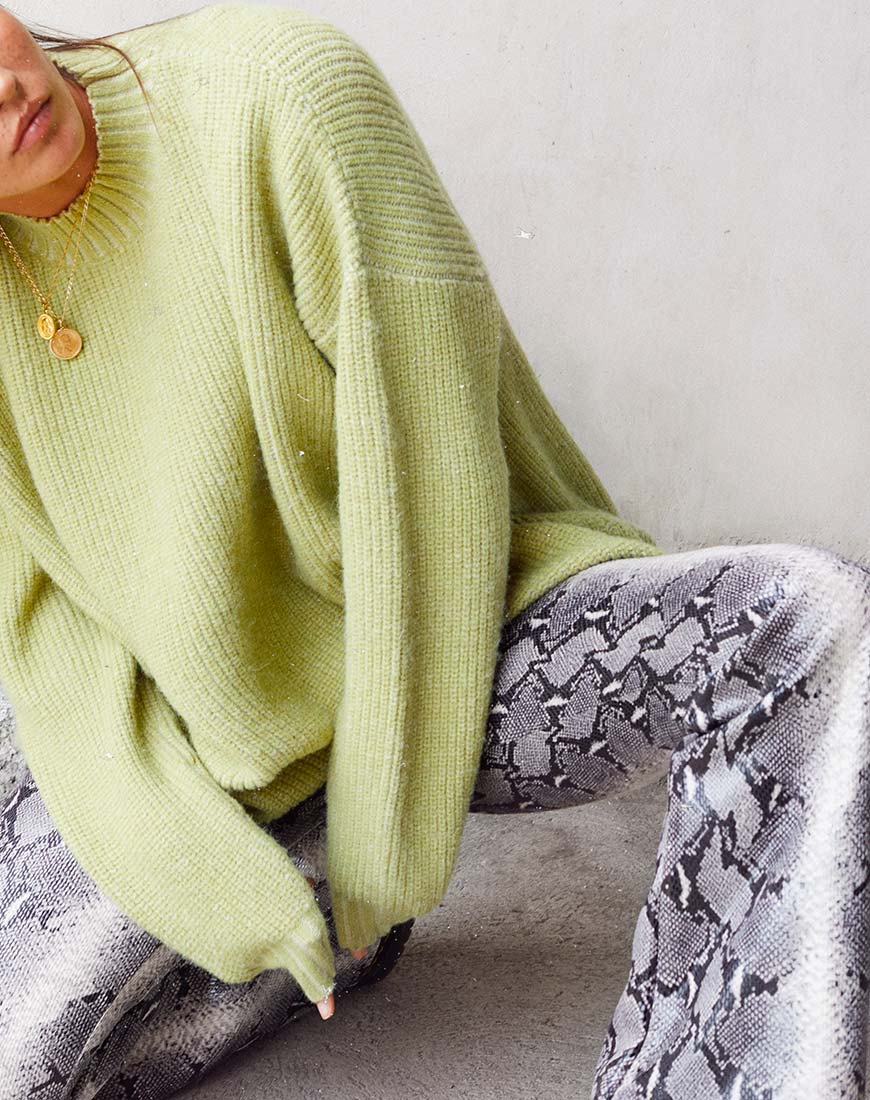Maglione Mody a coste verdi