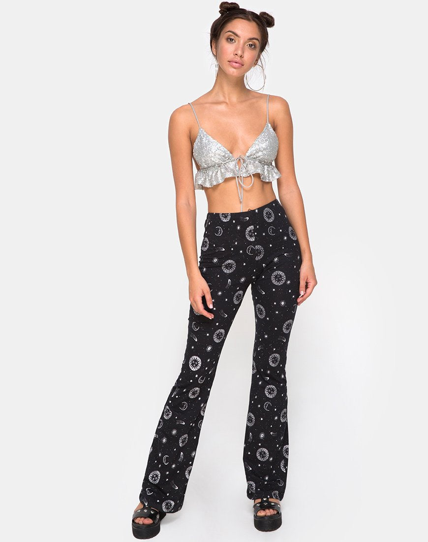 Pantaloni Jeevan in nero celeste piccolo X Princess Polly