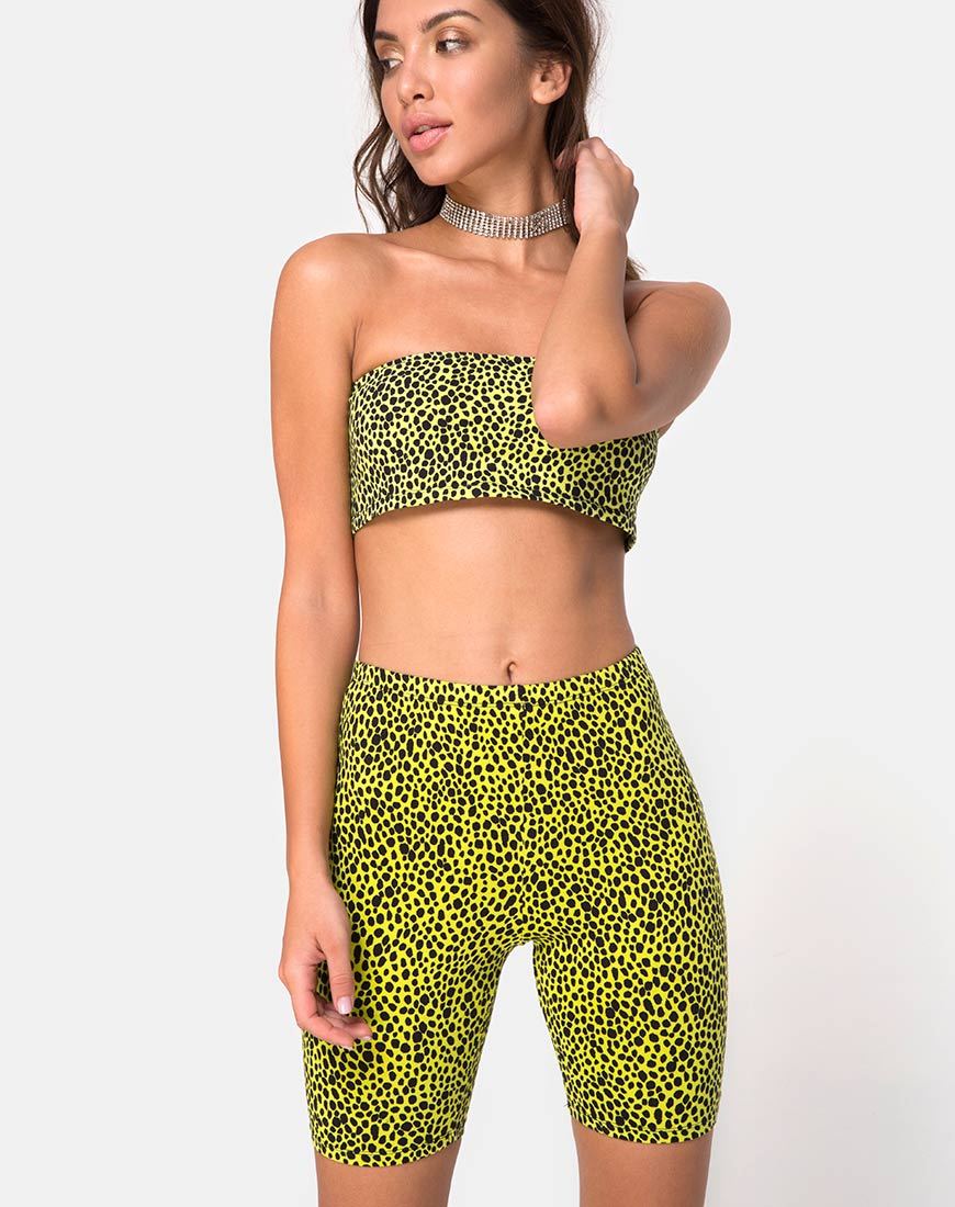 Immagine di Cycle Short in Wild Cat Yellow X Princess Polly
