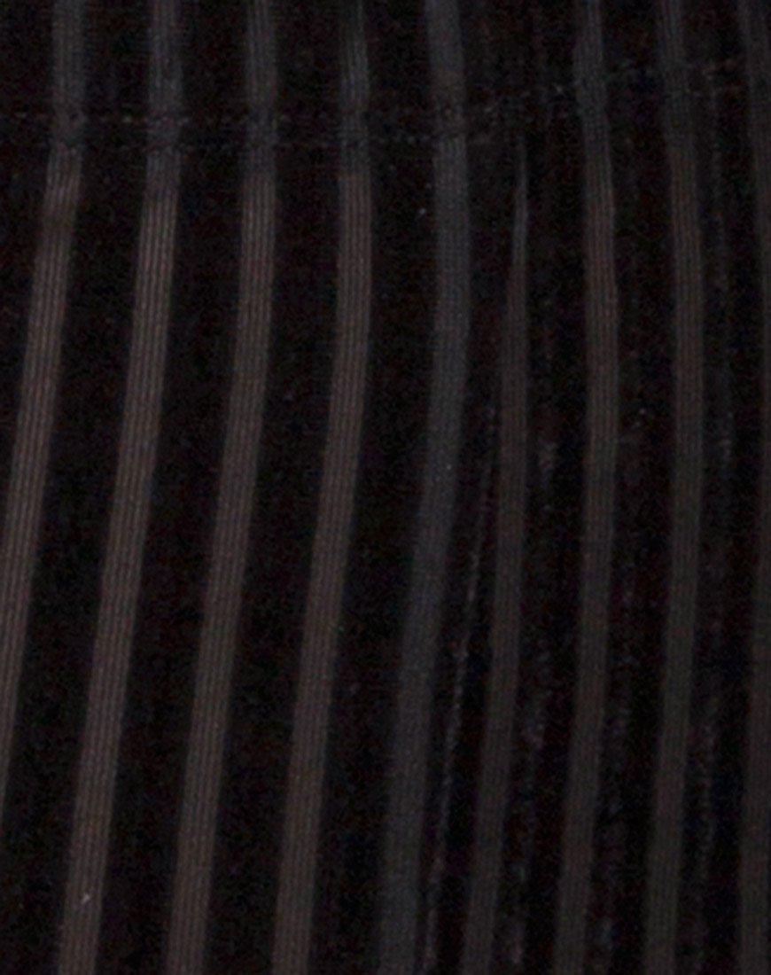 Immagine di Bike Short in velluto a righe trasparenti nero X Princess Polly