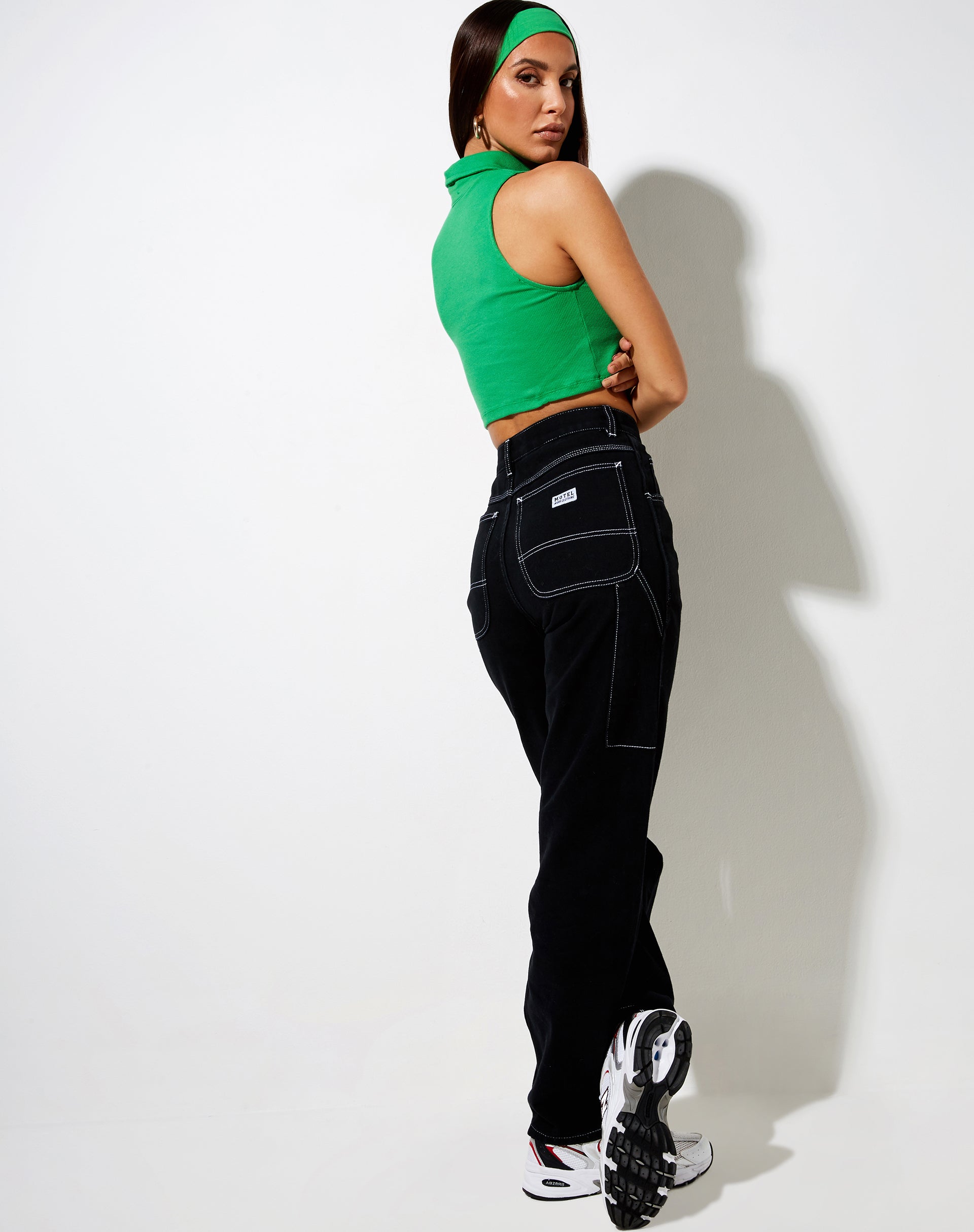 Immagine di Jeleta Crop Top in Rib Fun Verde