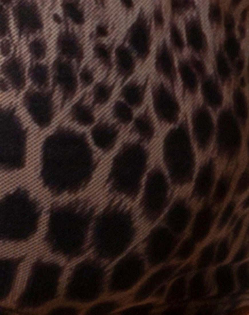 Immagine di Jeppa Bralette Top in Mesh Gradient Cheetah Brown