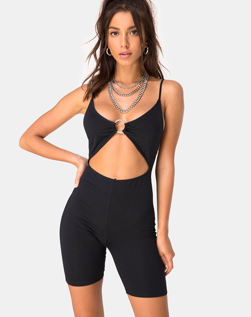 Jepu Unitard in nero