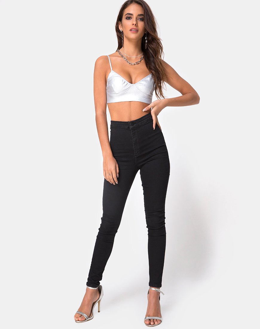 Immagine di Jessie Bralet Top in argento metallizzato